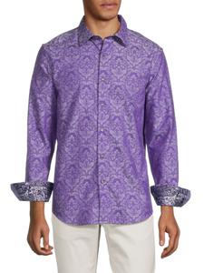 Рубашка жаккардового узора Bayview Paisley Robert Graham, цвет Lilac