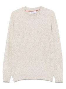 Джемпер с эффектом меланжа Brunello Cucinelli, серый