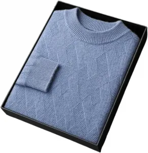 Мужской свитер с круглым вырезом и длинными рукавами, свободный, утолщенный, из шерсти SIDUFHAOPKLL