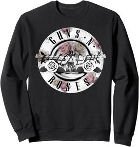 Толстовка Guns N' Roses с цветочным принтом, черная