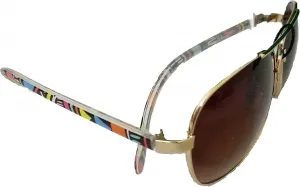 Очки VOX Chevron Aztec Checkered Eyewear Glasses Western Aviator Sunglasses Jp (разноцветные, золотые), Multi Color