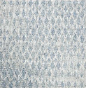 Ковер SAFAVIEH, 183 x 183 см, Abstract Collection, Ivory & Blue, ручной работы из шерсти, идеален для помещений с высокой проходимостью в гостиной, спальне (ABT206A)