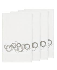 Набор банных полотенец Annabelle из турецкого хлопка, 4 предмета, с декоративной отделкой Linum Home, белый