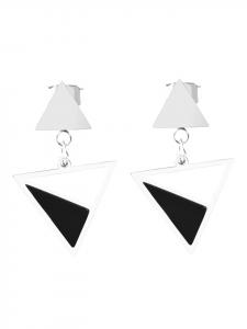 Adeliás Женские серьги - Серьги-гвоздики из нержавеющей стали серебристого цвета