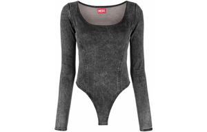 Лонгслив с логотипом DIESEL, черный