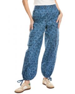 Джинсовые брюки Zola с цветочным принтом Cinq à Sept, синий