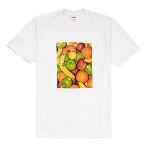 Футболка ss19 fruit tee white printing pattern short sleeve Supreme, белый