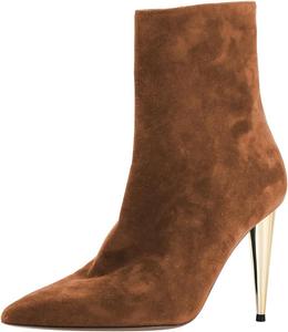 Женские модные ботильоны с заостренным носком, боковой молнией, металлическим конусным высоким каблуком, зимние праздничные короткие ботинки, размеры 4-16 US Wansseny, Sienna