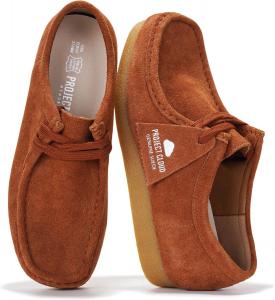 Женские туфли Project Cloud из 100% натуральной кожи - оксфорды с стелькой из память-пены для женщин - легкая подошва с антискользящим эффектом, повседневные рабочие лоферы с шнуровкой (Wally), Whiskey