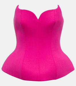 Бюстье из смесовой шерсти Giuseppe di Morabito, фуксия