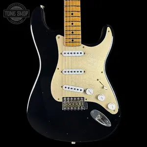 Fender Custom Shop Ограниченная серия Roasted '54 Strat Journeyman Relic, старинный черный, в чехле