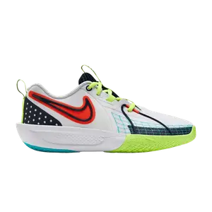 Кроссовки Nike GT Cut 3 SE GS 'White Obsidian Picante Red', белый