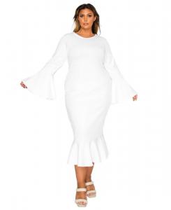 Женское платье Sabrina большого размера с подолом "русалка" L I V D, Ivory