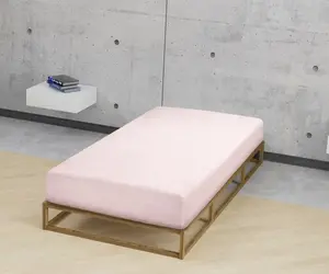 Простынь Biberna на подгонке "Marc в размере. 90х200, 140х200 или 180х200 см", из хлопка, для матрасов высотой до 22 см, плоская простыня, натяжная простыня 90-100х190-200 см, 1 шт., цвет rose