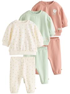 Набор Next, экрю/мятный/темно-розовый