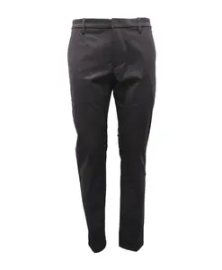 Хлопковые брюки с узором Dondup, черный