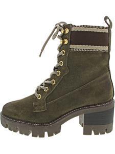 Tamaris Зеленые сапоги на шнуровке