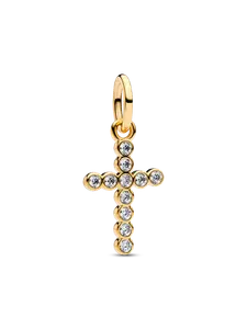 Подвеска-крест Pandora, 14-каратное золотое покрытие