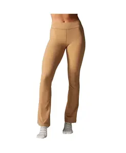 Женские брюки-клеш с высокой талией Tavi, коричневый/бежевый