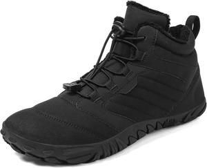 Женские зимние ботинки Snow Boots, мода Y2K, с меховой подкладкой, укороченные ботильоны, утепленные на шнуровке, водонепроницаемые, легкие зимние обувь для женщин Generic, #D06-Black