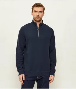 Свитер из трикотажа внахлест regular fit Barbour, темно-синий