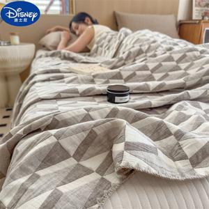 Disney Трехслойное хлопковое марлевое одеяло-покрывало 100х150 см, цвет Mianlan - Plain Black And White