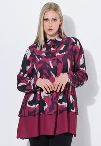 Блуза Ulla Popken Blouse, Burgundy/Bordeaux