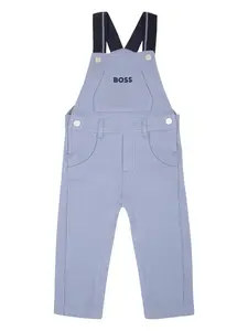 Комбинезон с вышитым логотипом BOSS Kidswear, синий