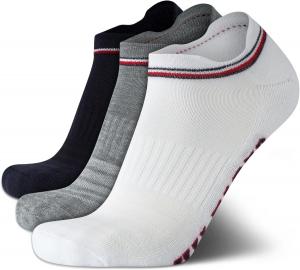 Мужские носки Tommy Hilfiger No Show Socks - 3 пары мягких хлопковых носков для мужчин - ультракороткие вкладыши для лоферов и кроссовок, White Assorted Tab