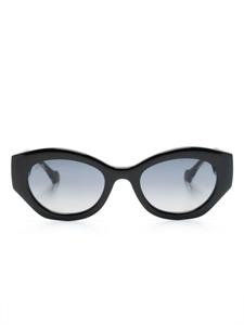 Солнцезащитные очки в овальной оправе Gucci Eyewear, черный