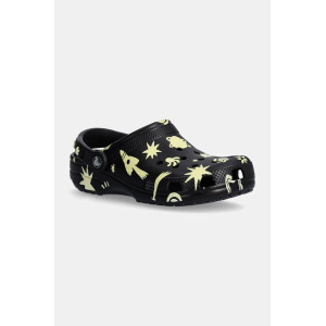 Детские тапочки Crocs CLASSIC GLOW SPACE CLOG, черный