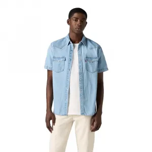 Классическая рубашка Levi's в стиле вестерн с коротким рукавом, синий