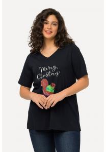 Футболка с принтом Ulla Popken, темно-синий