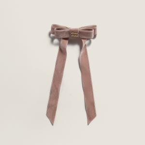 Бархатная заколка MIU MIU, розовый