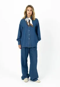 Блузка эллис на пуговицах Coster Copenhagen, Denim Blue