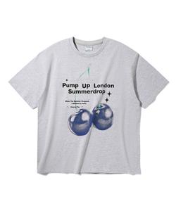 Футболка с коротким рукавом, принт «Синяя вишня» Verdnt, серая