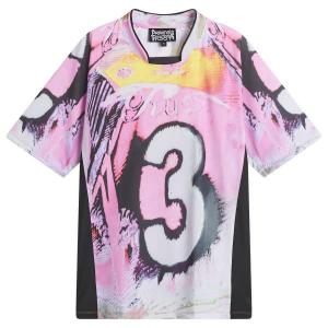 Спортивная футболка свободного кроя с коротким рукавом Paolina Russo, розовый