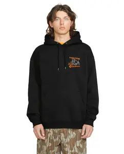 Черная мужская толстовка с капюшоном Volcom, черный