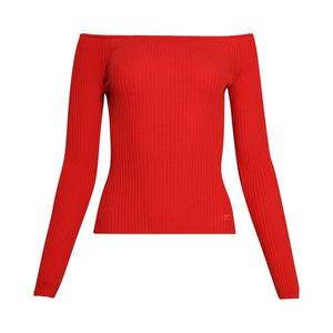 Топ Courrèges Off Shoulder Rib Knit Top, Poppy