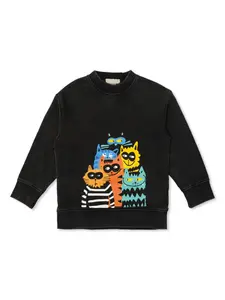 Толстовка с графичным принтом Stella McCartney Kids, черный