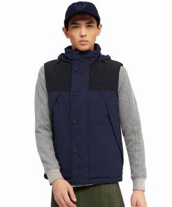 DUPONT SORONA Водоотталкивающий утепленный нейлоновый пуховый жилет на молнии с капюшоном