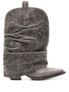 R13 ботинки с эффектом кракле, черный