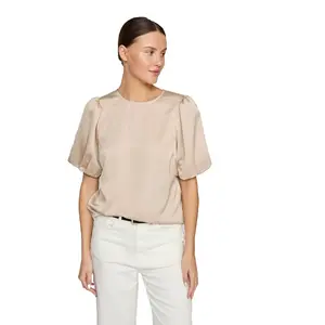 Блузка с коротким рукавом Vila Ellette, бежевый