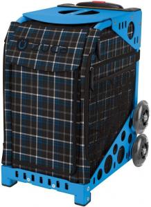 Спортивная сумка-вкладыш ZUCA Imperial Plaid с синей рамой и мигающими колесами