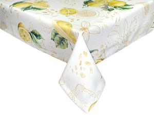 Скатерть beties Heimtextil белый, экрю, желтый, лаймовый, разноцветный, 130/130 см