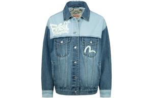 Джинсовая куртка женская джинсовая синяя Evisu