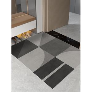 Xinglianxin Ковер 60х90 см для прихожей с геометрическим узором, из искусственной кожи, нескользящий, без запаха