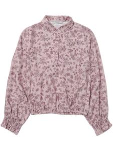 Блузка с цветочным принтом Golden Goose Kids, розовый