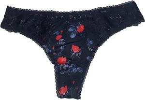 Body By Victoria кружевное стринги цвет Black Floral New Victoria's Secret