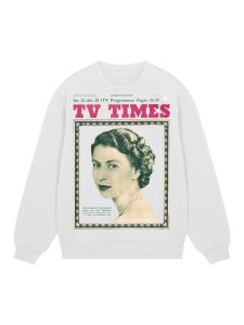 Толстовка F4NT4STIC TV Times Queen Elizabeth II 1957 Cover, белый
